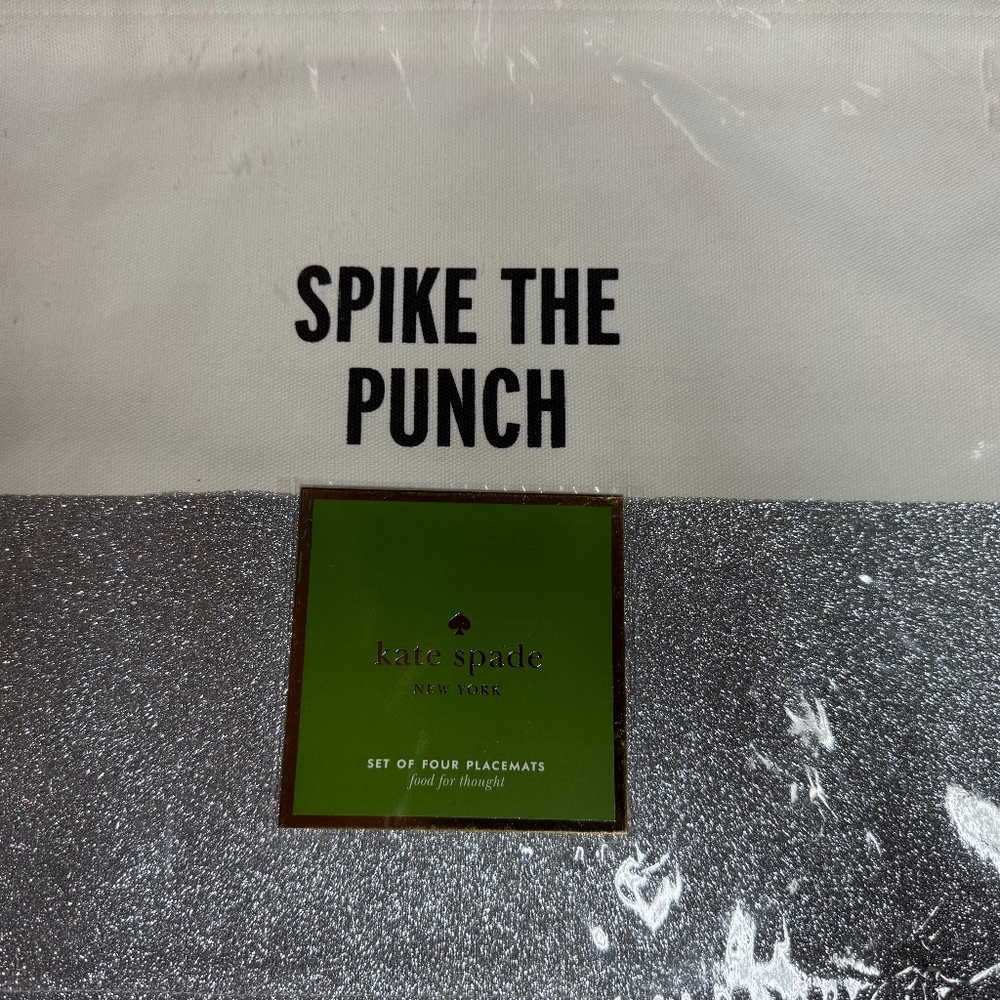 Kate Spade Spike the Punch Placemats-Set of 4- -NWT